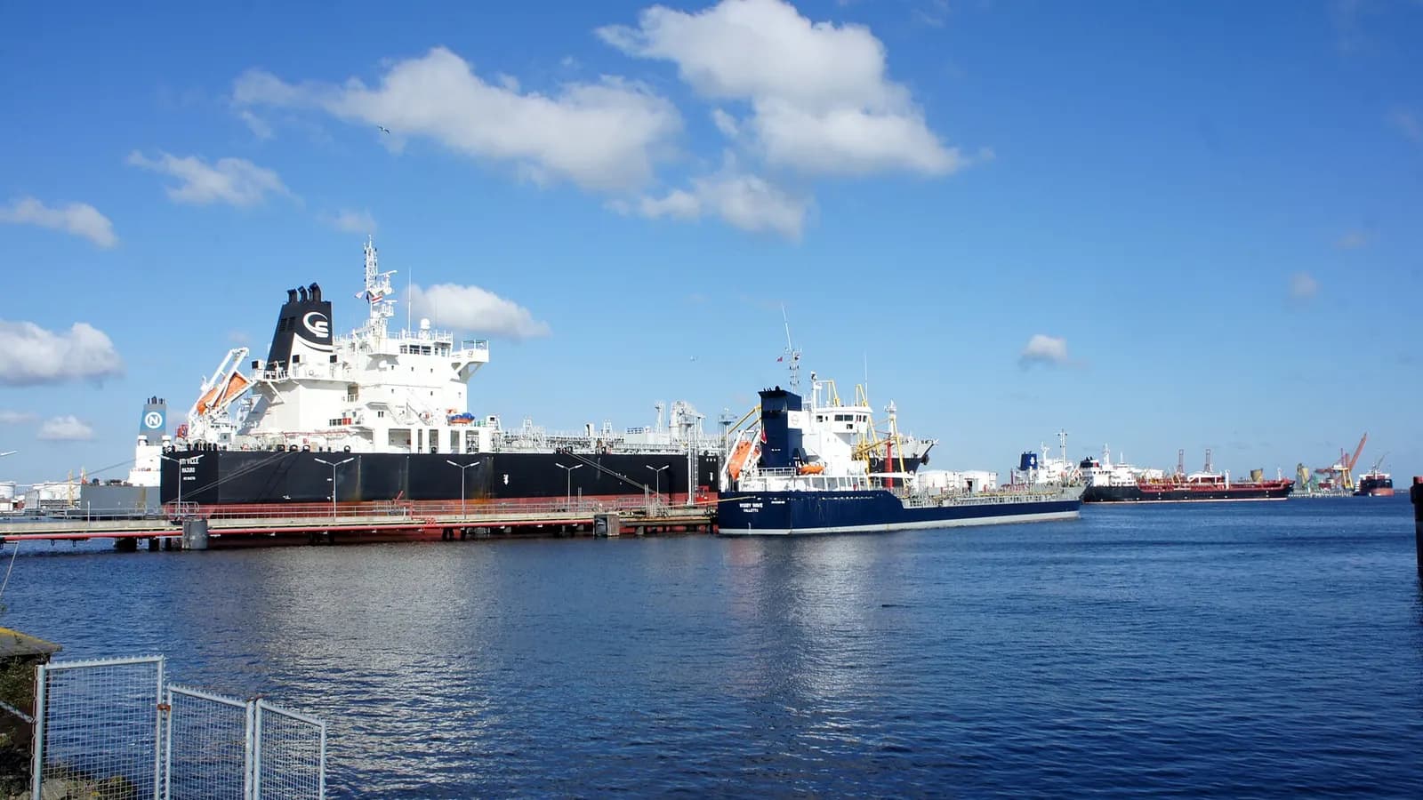 Tankers moored in the Amerikahaven, Port of Amsterdam