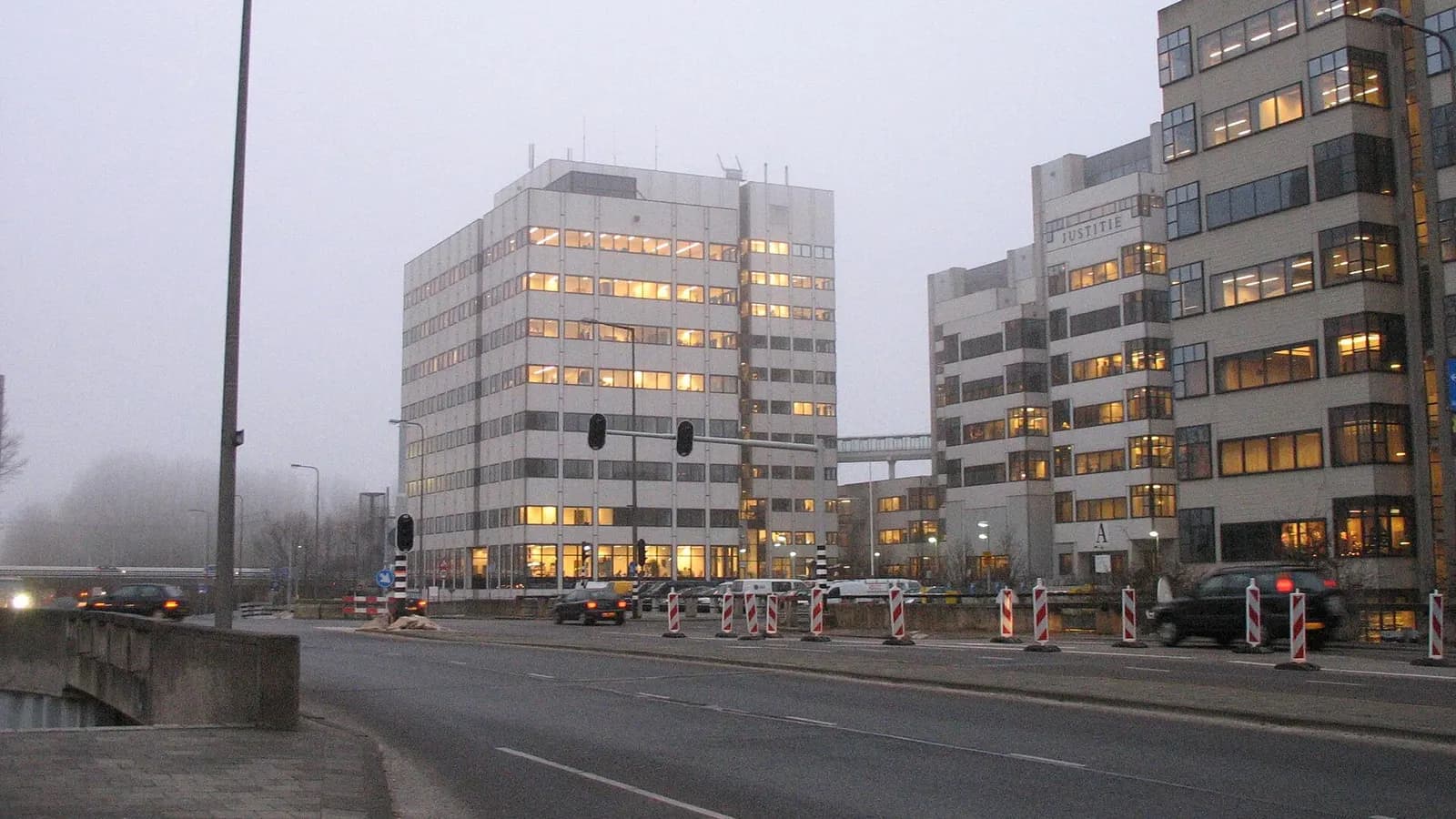 The Rechtbank Amsterdam court complex on the Parnassusweg