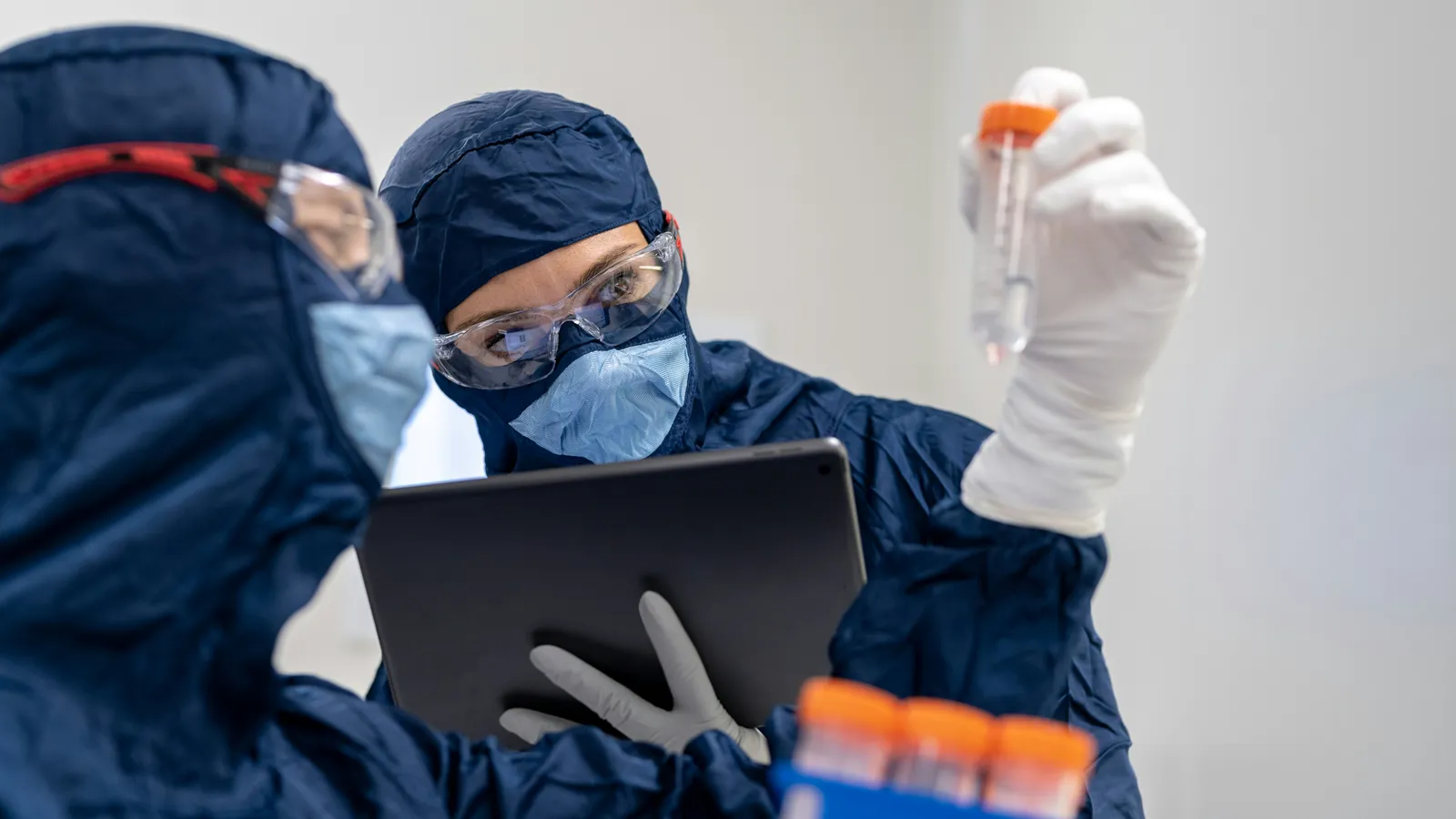 Laboratory technicians at work, representing life-sciences interpreting