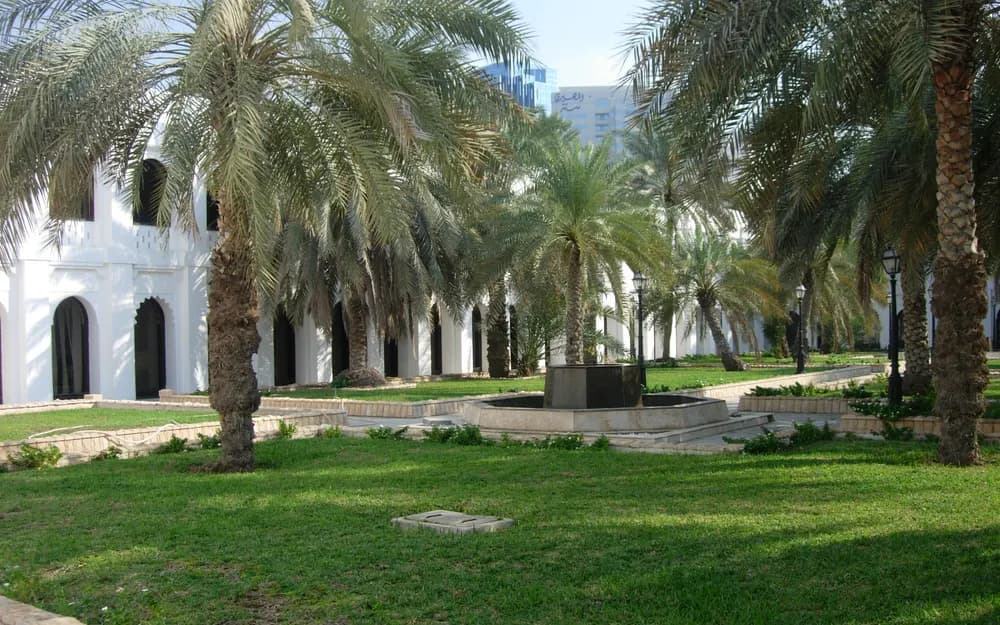 Courtyard of Qasr Al Hosn, the historic fort in central Abu Dhabi