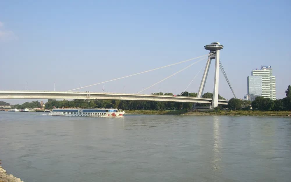 Most SNP, the UFO Bridge over the Danube, Bratislava