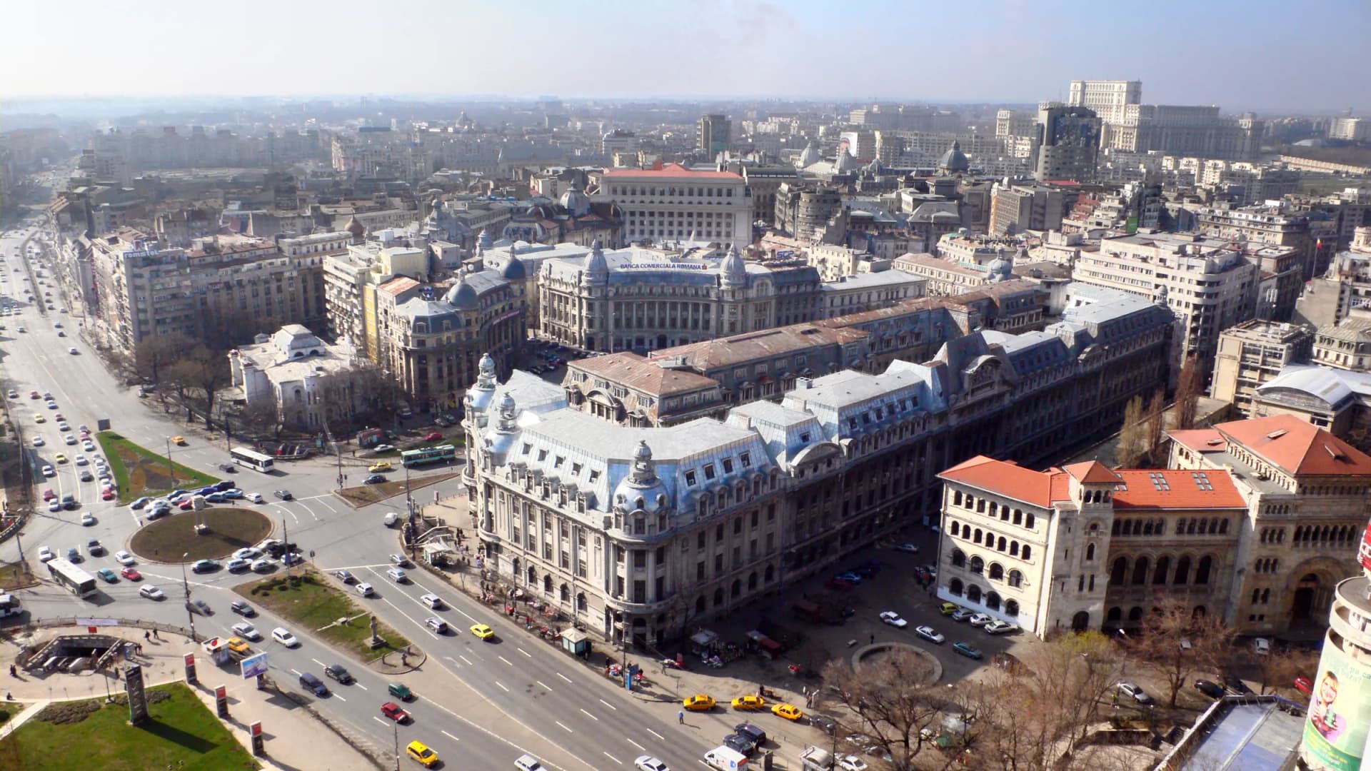 Bucharest city skyline