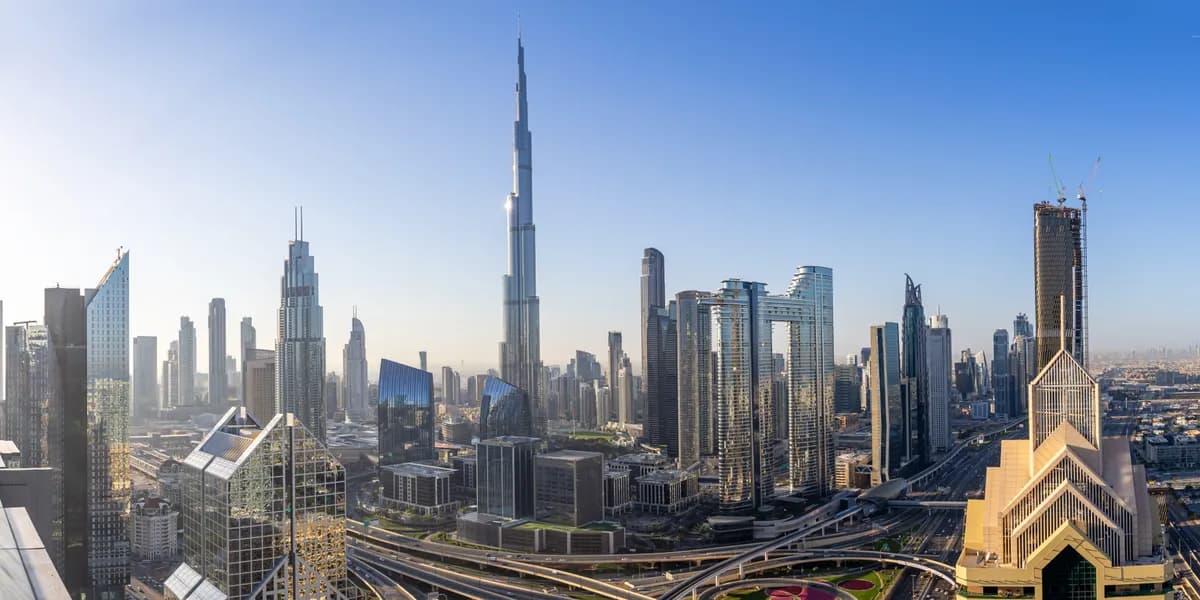 Dubai skyline with the Burj Khalifa