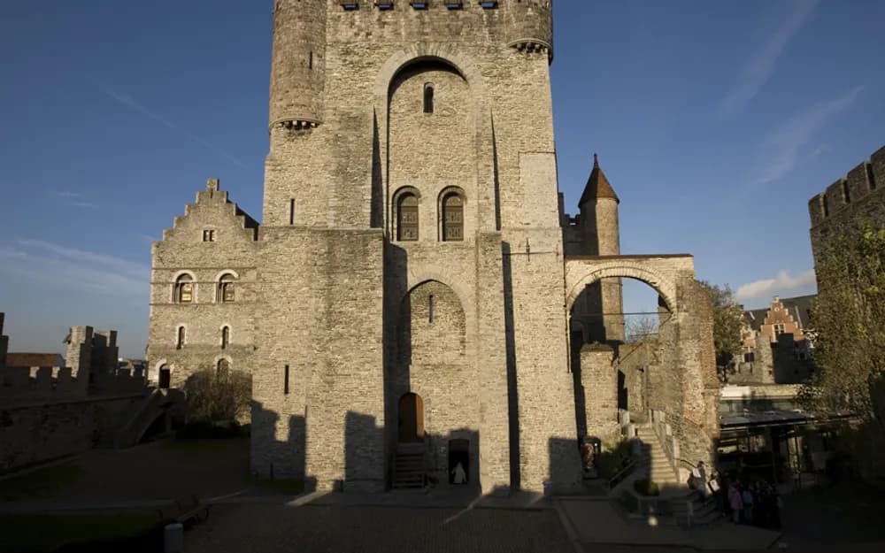 Gravensteen, the medieval castle in the center of Ghent