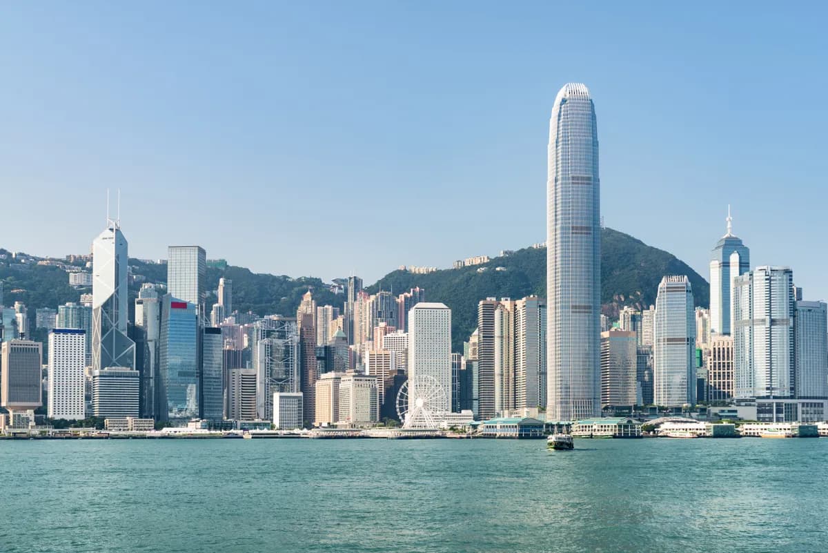 Hong Kong Island skyline across Victoria Harbour