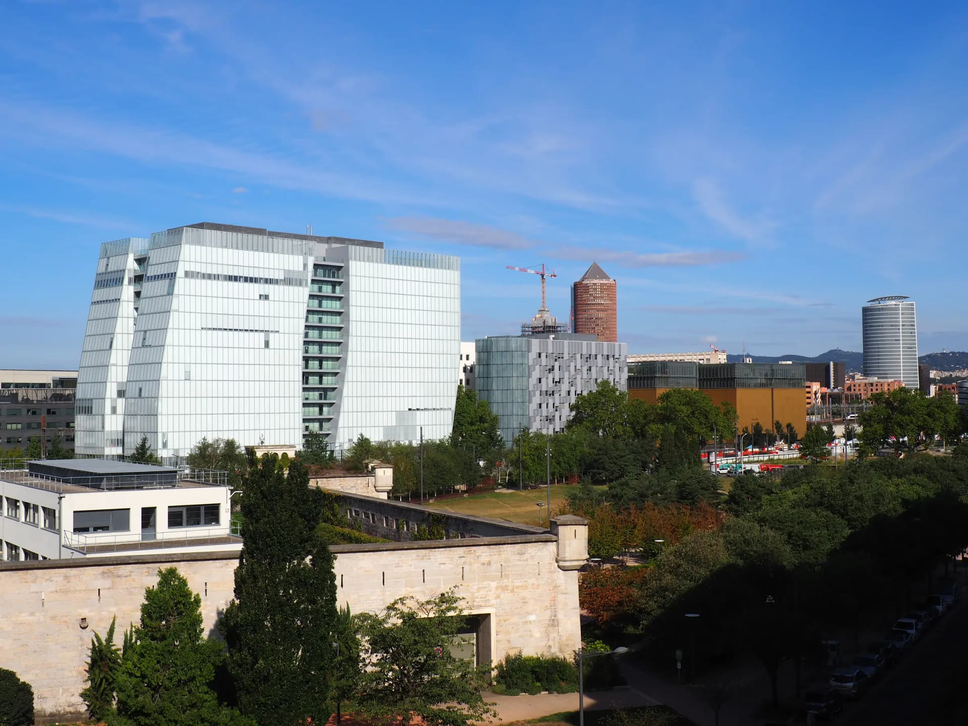 Lyon skyline with the Saone River and Fourviere hill