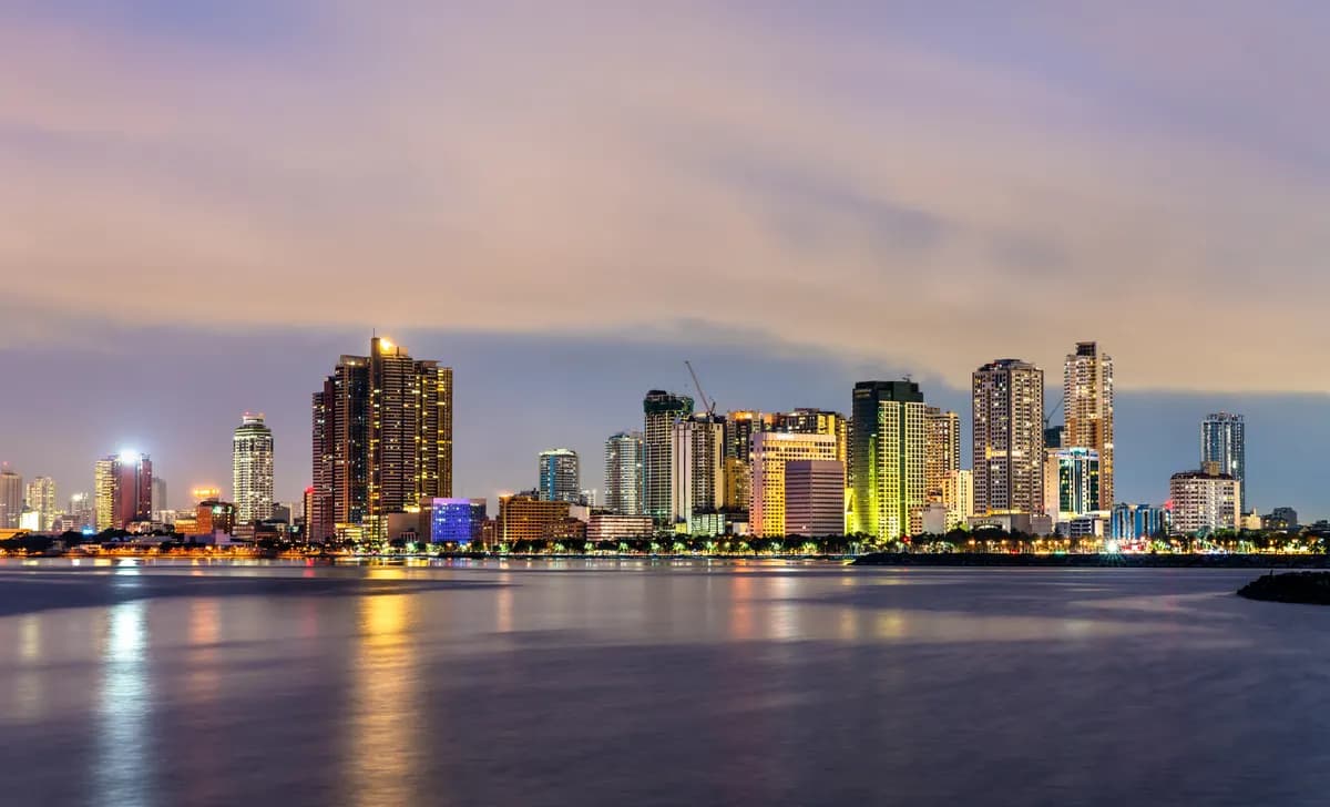 Manila city skyline, capital of the Philippines