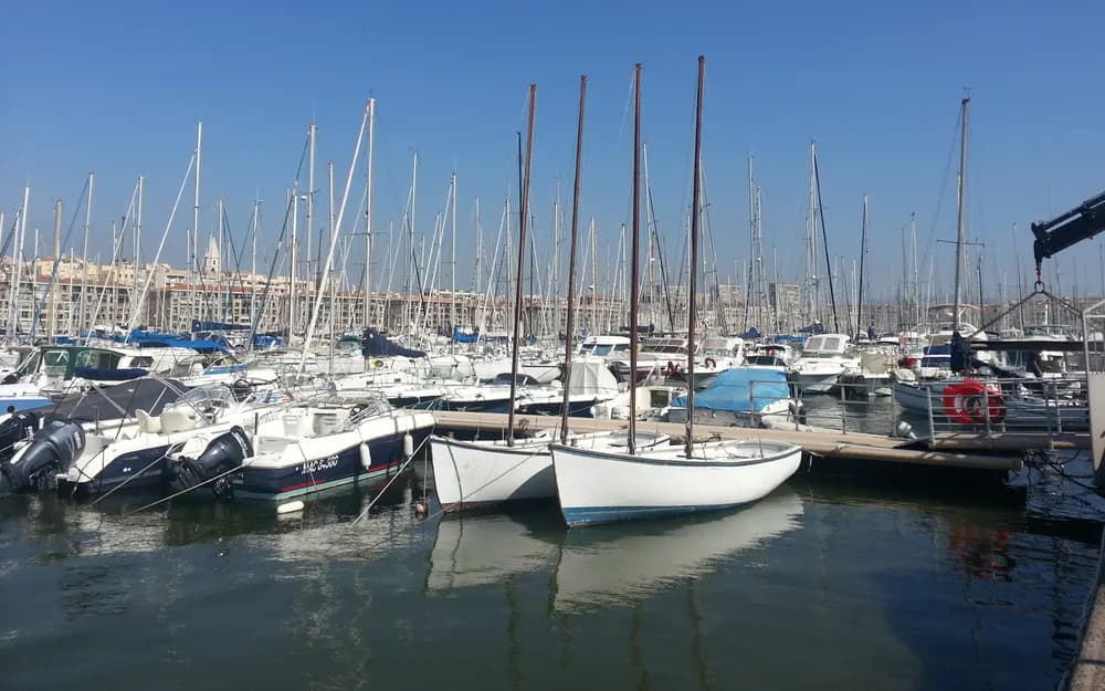 Boats moored in the Vieux-Port, Marseille