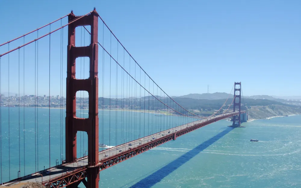 The Golden Gate Bridge seen from Battery Spencer