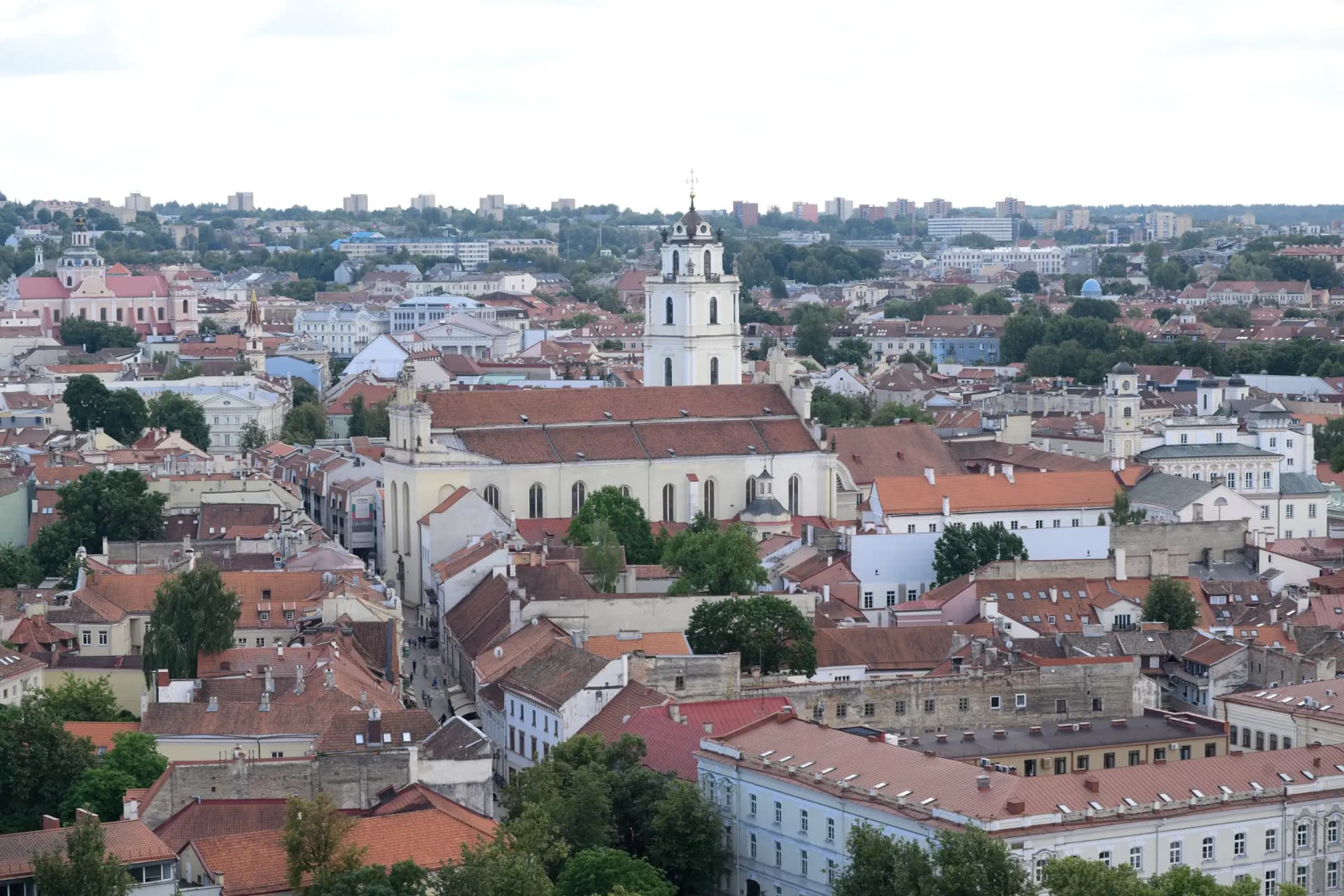 Vilnius Old Town panorama with church towers