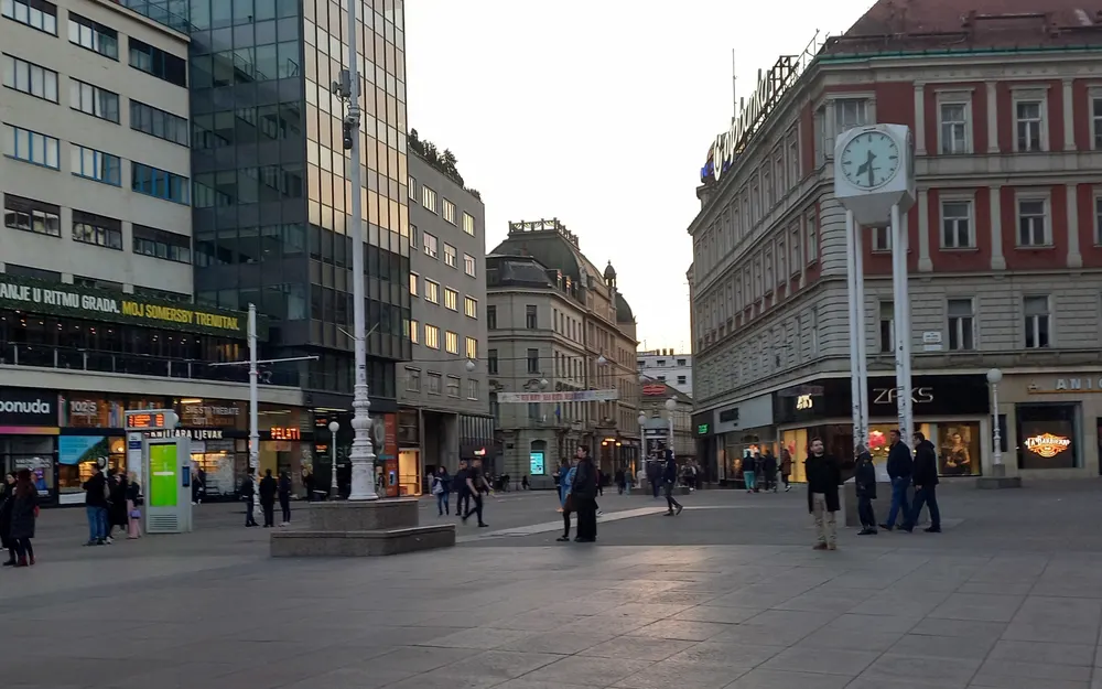 Ban Jelačić Square in central Zagreb