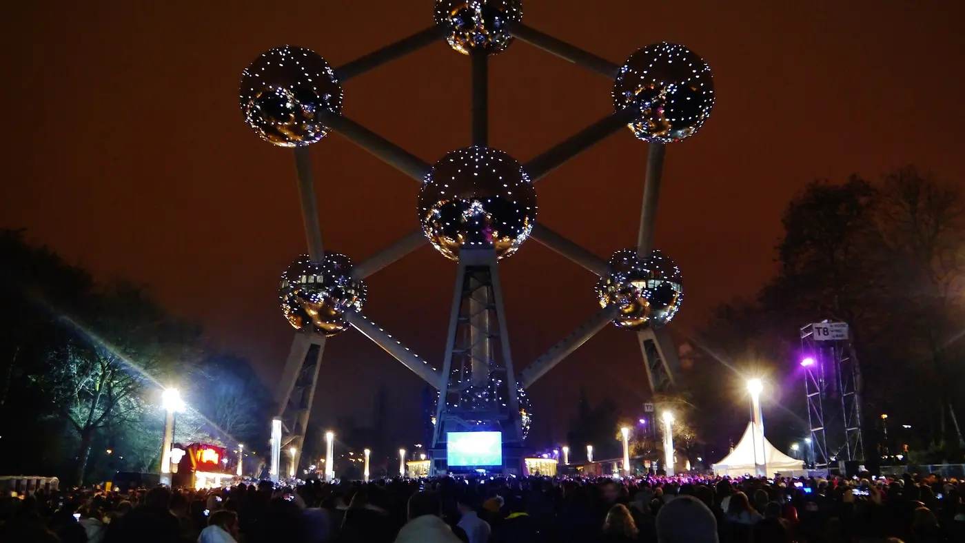 The Atomium at night, Brussels