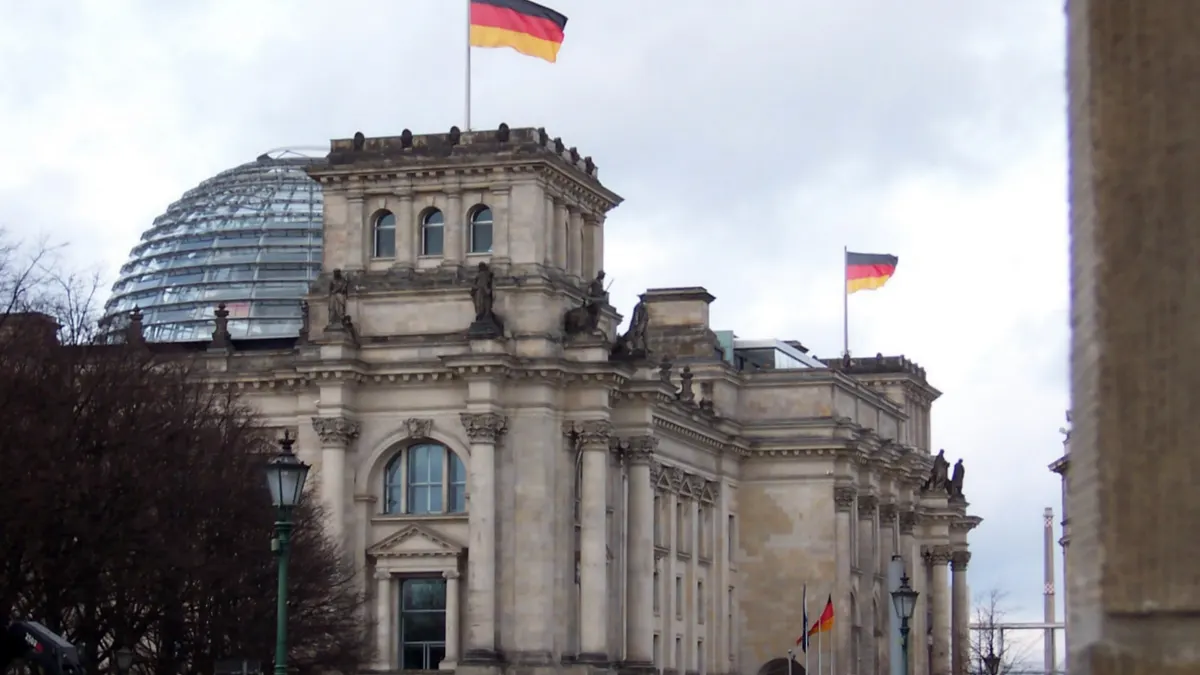 The Reichstag building, seat of the Bundestag, Berlin