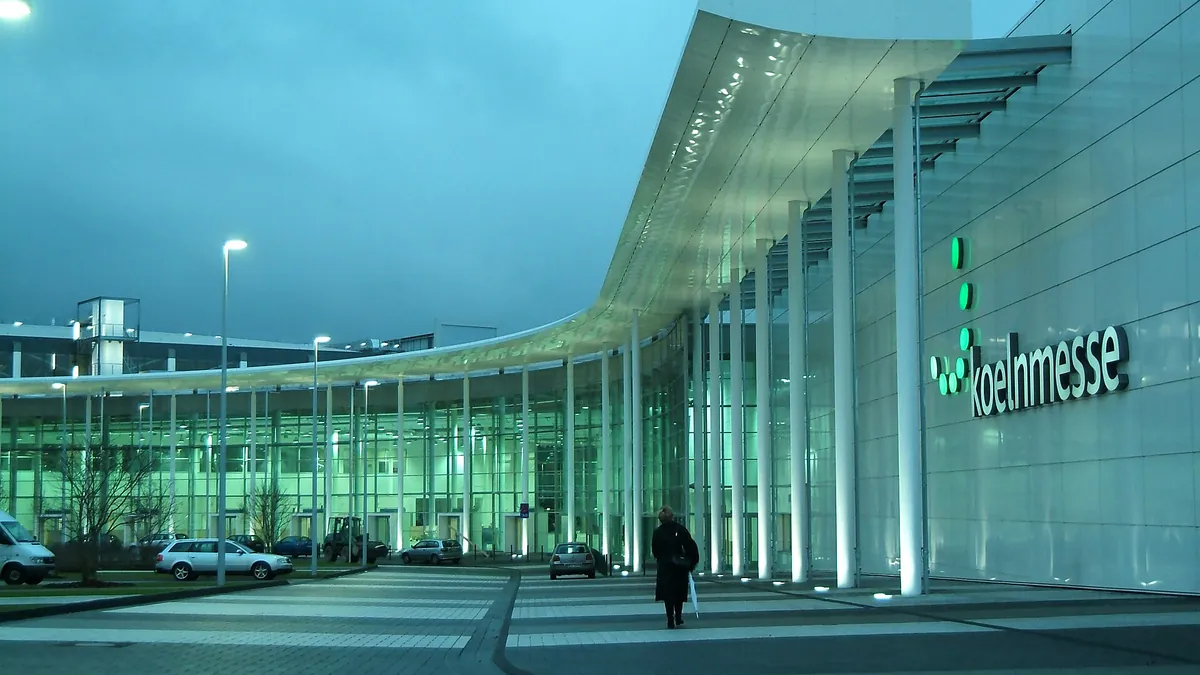 Entrance of the Congress-Centrum Nord at the Koelnmesse in Cologne