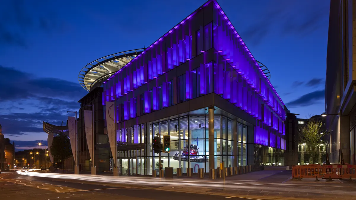 Edinburgh International Conference Centre at night