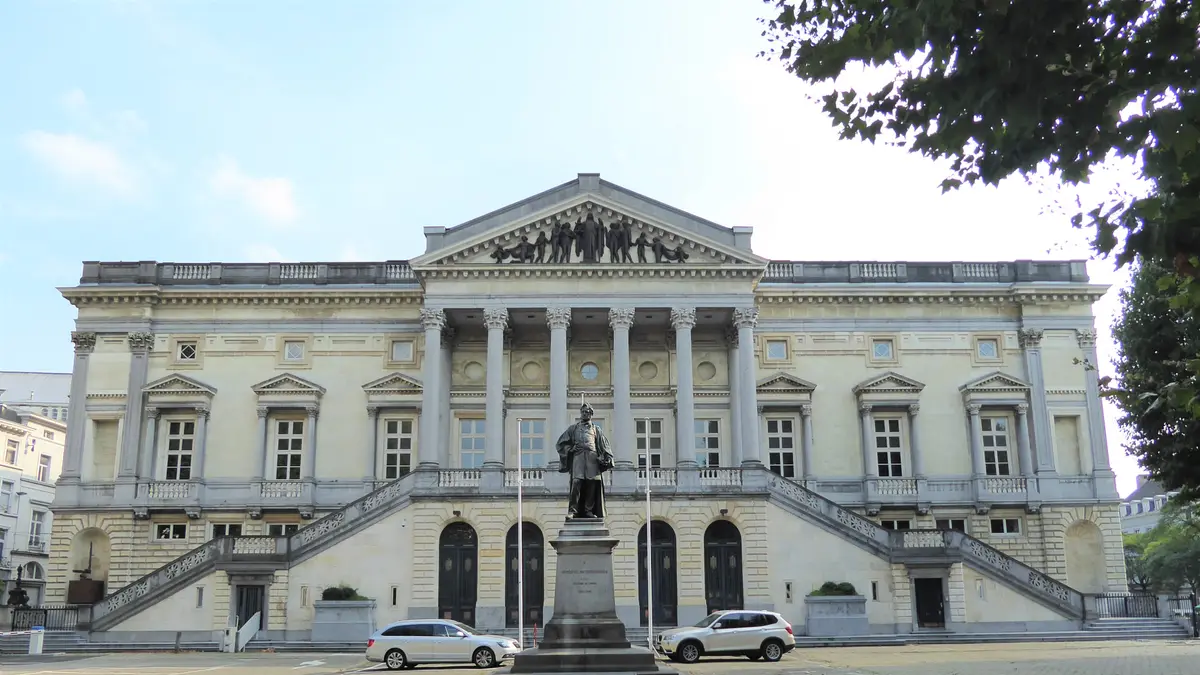 Historic Ghent courthouse (Hof van Beroep) at Koophandelsplein