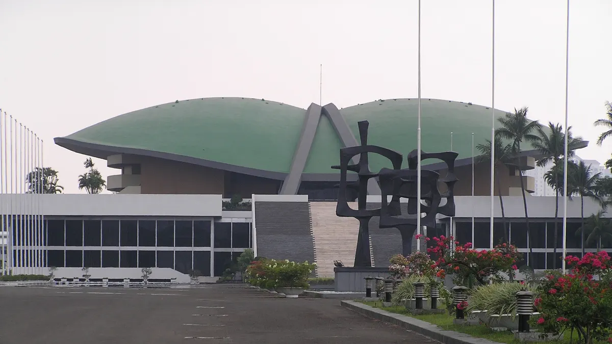 The MPR/DPR parliament building, Jakarta