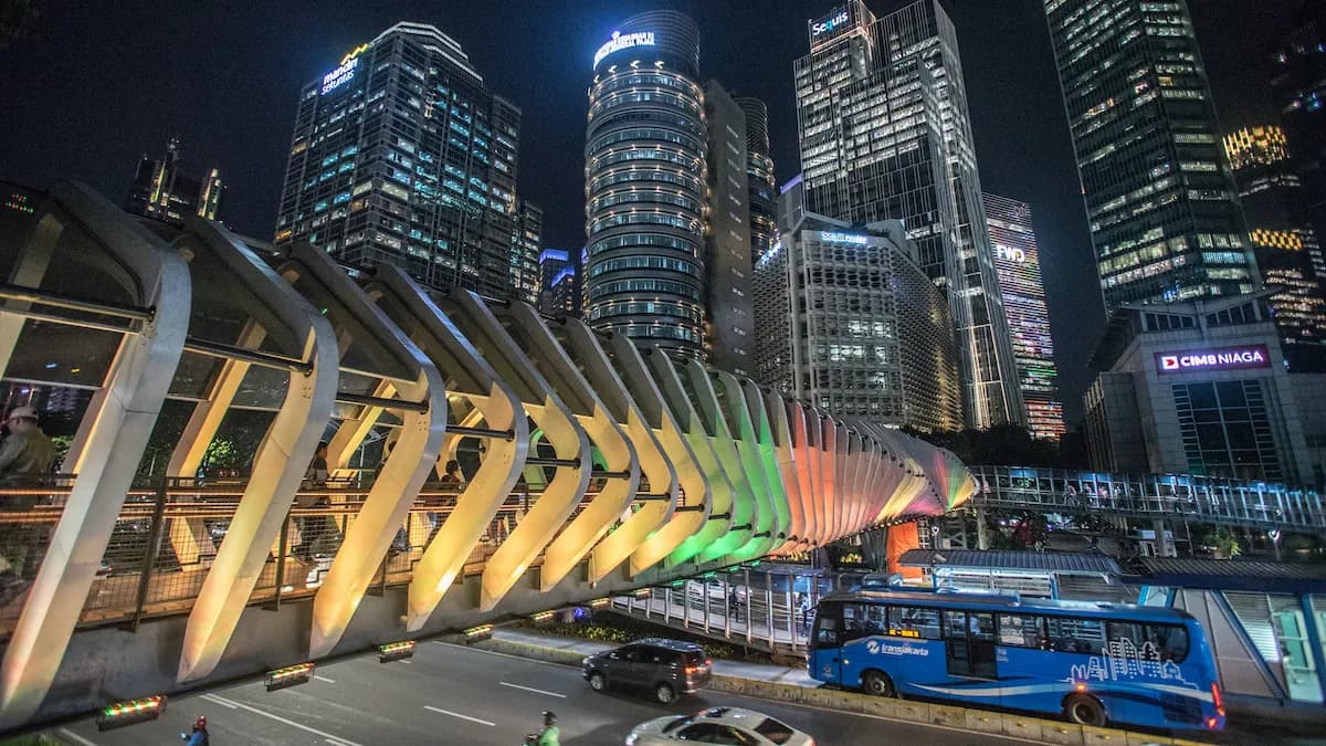 Sudirman Central Business District at night, Jakarta
