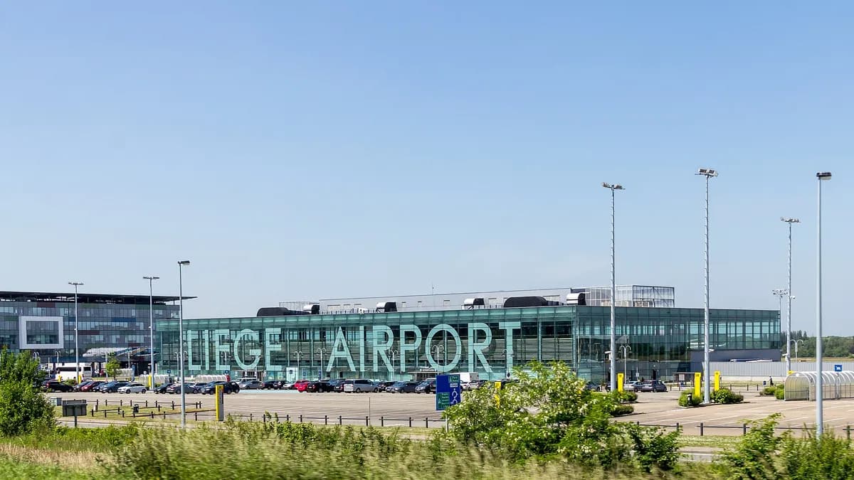 The passenger terminal building at Liège Airport
