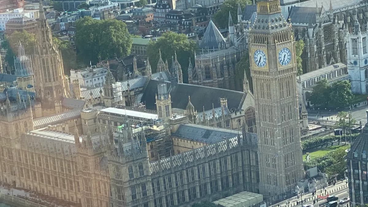 Big Ben and the Houses of Parliament seen from the London Eye