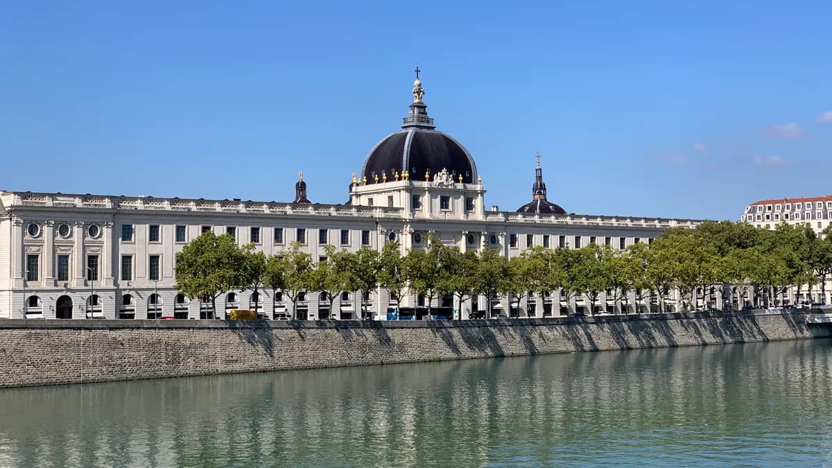Hôtel-Dieu de Lyon, the historic Hospices Civils de Lyon building on the Rhône