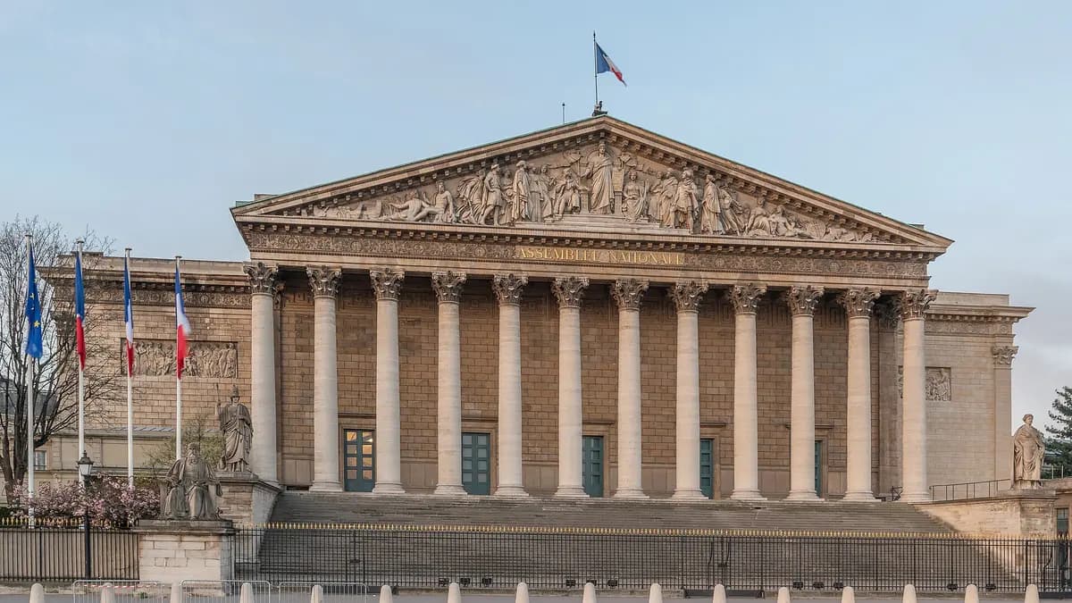 The Palais Bourbon, seat of the Assemblée Nationale, Paris