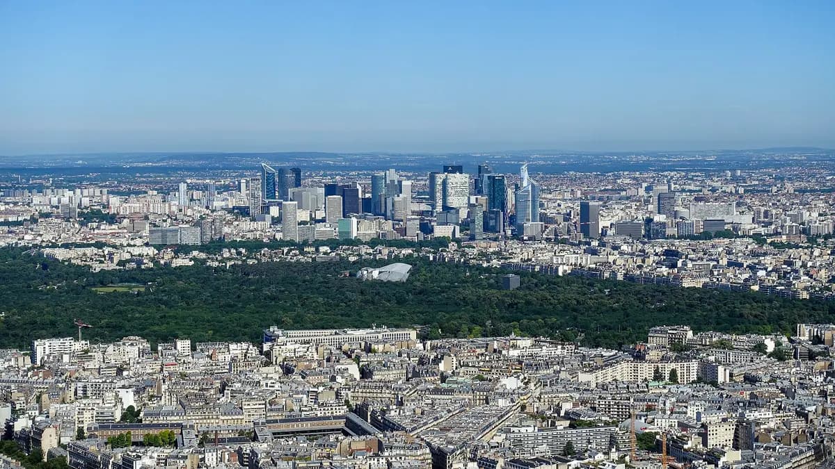 The La Défense business district skyline, Paris