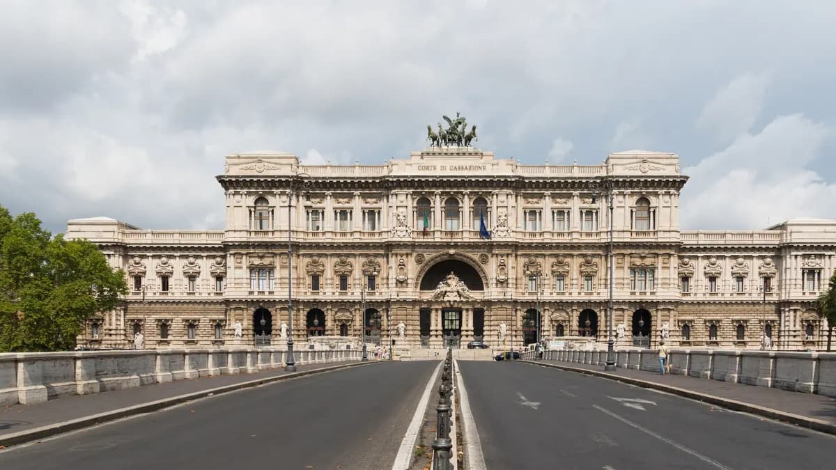 Palazzo di Giustizia, the historic Palace of Justice on the Tiber in Rome