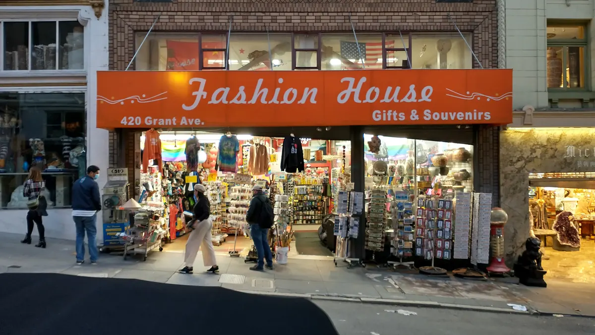 Shops on Grant Avenue in San Francisco's Chinatown