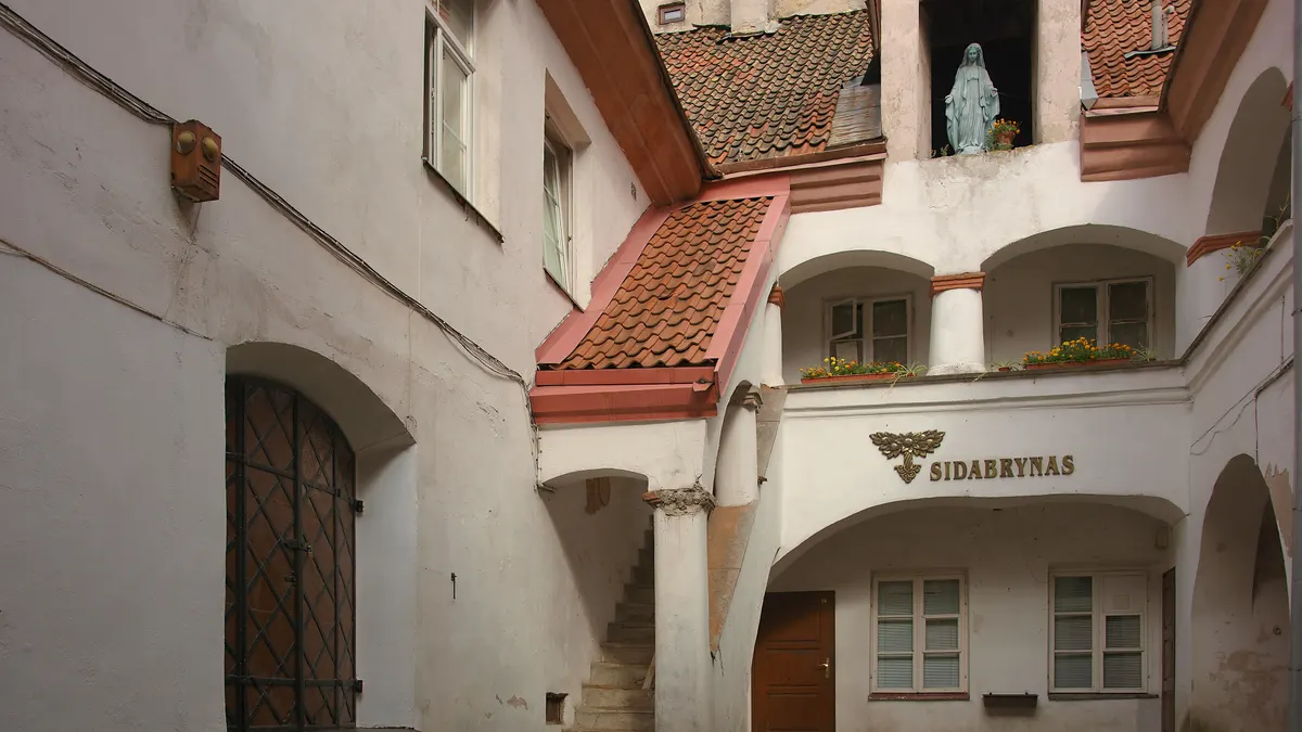 Courtyard off Pilies Street in Vilnius Old Town