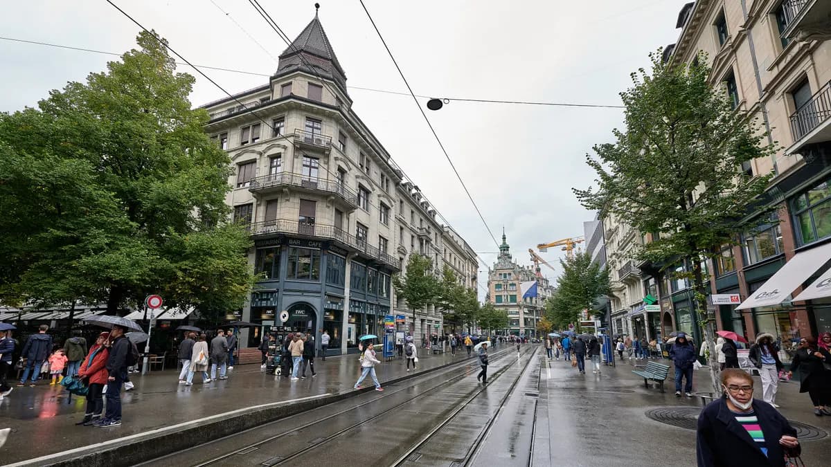 Bahnhofstrasse, Zurich's banking and shopping street