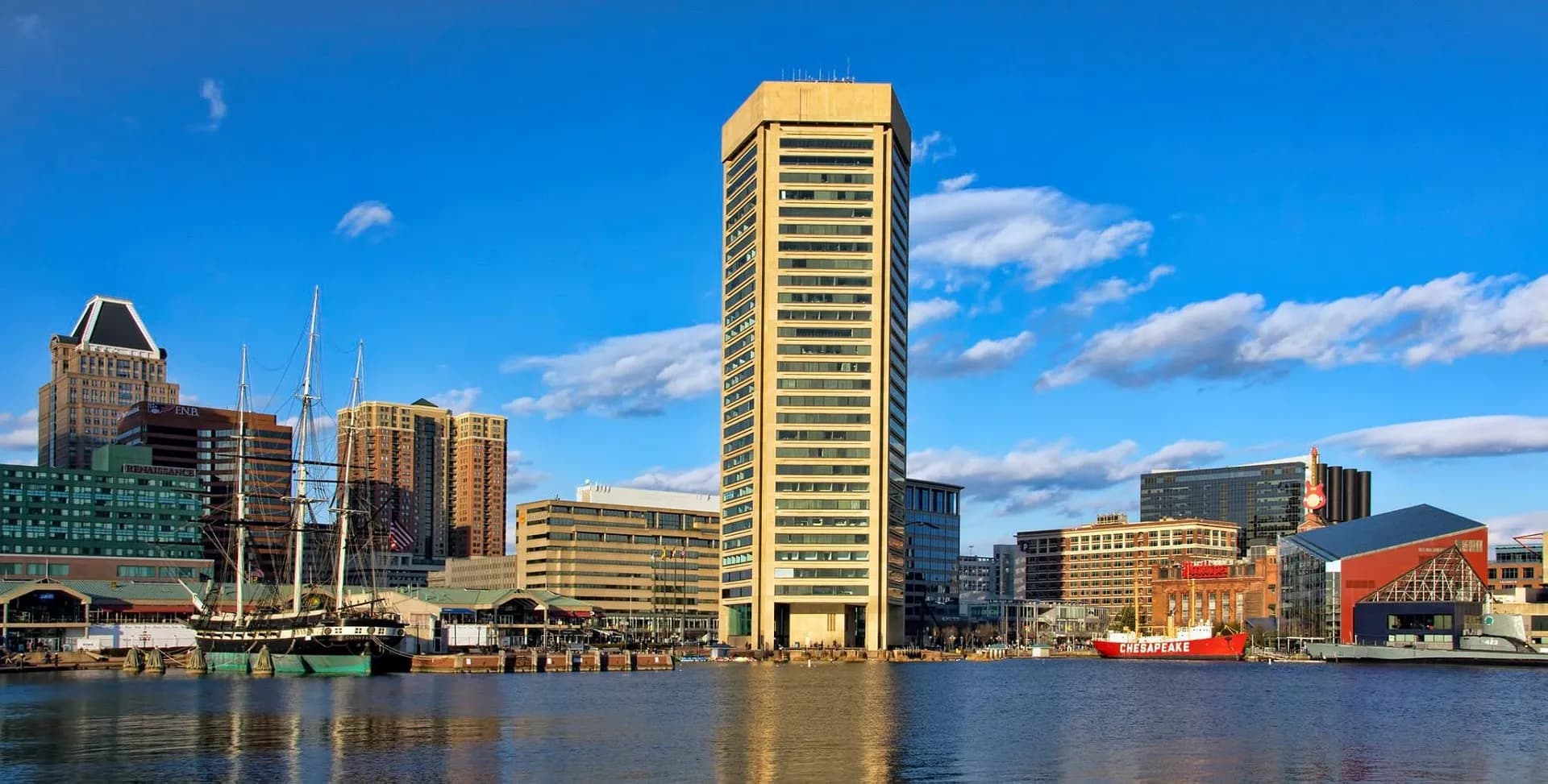 The Baltimore Inner Harbor waterfront