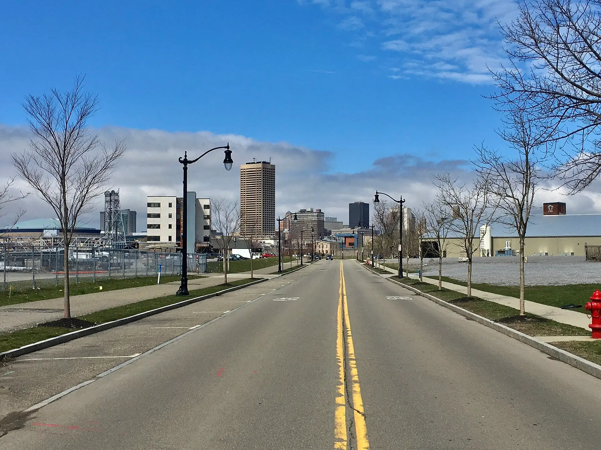 Downtown Buffalo skyline from Ohio Street