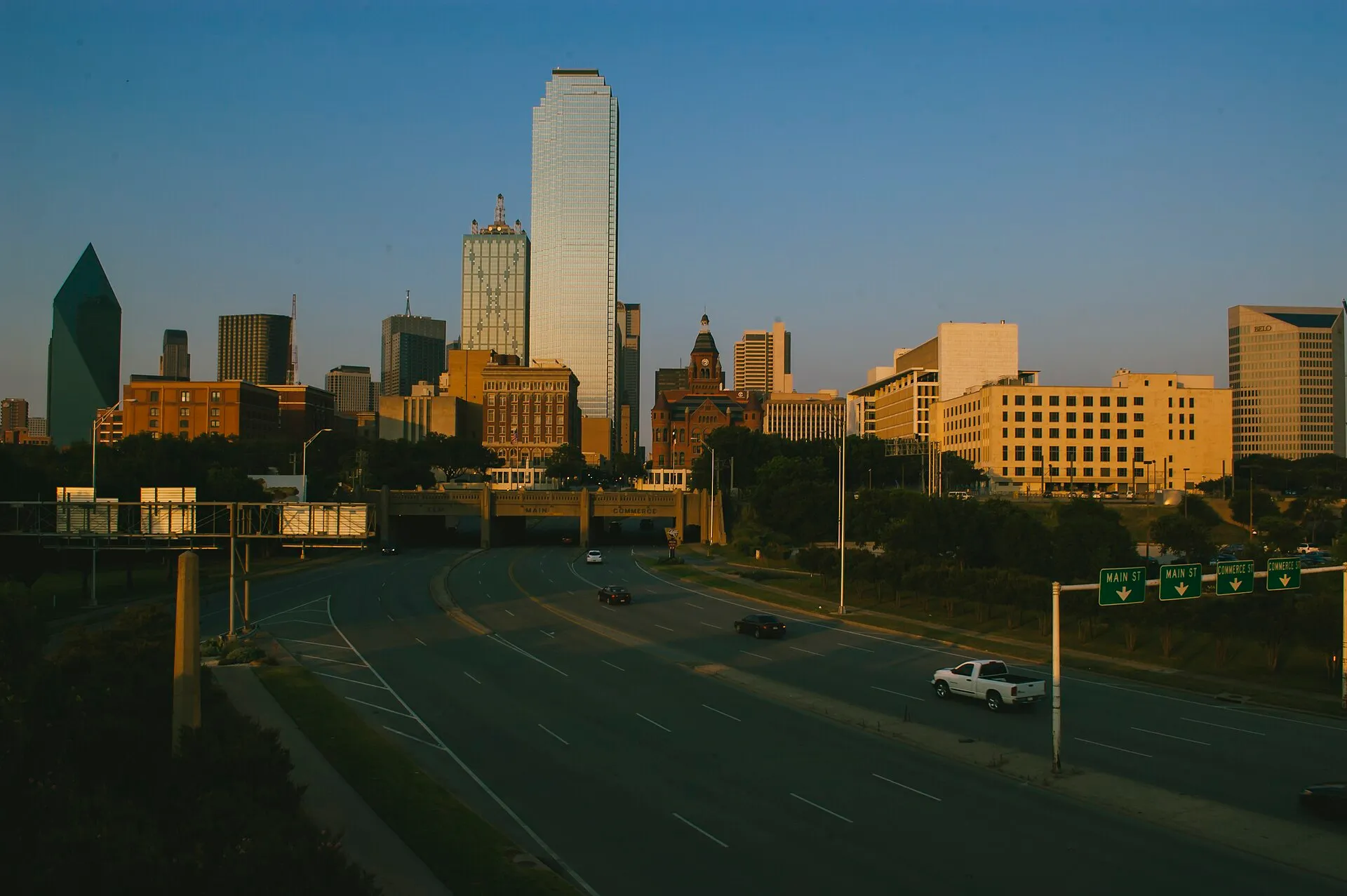 Dallas skyline in the evening