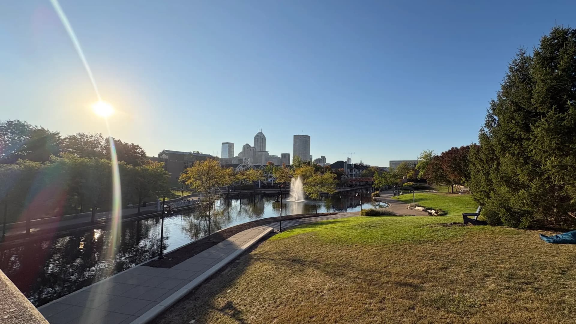 Indianapolis skyline and canal walk