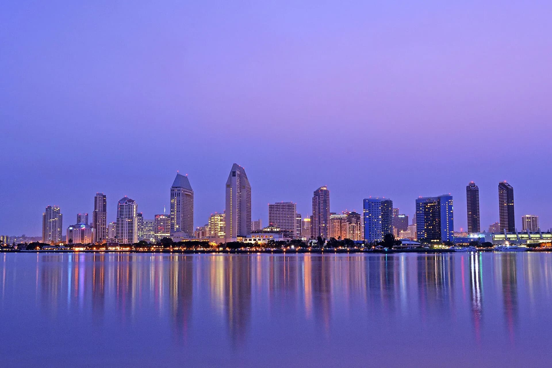 San Diego skyline at dawn