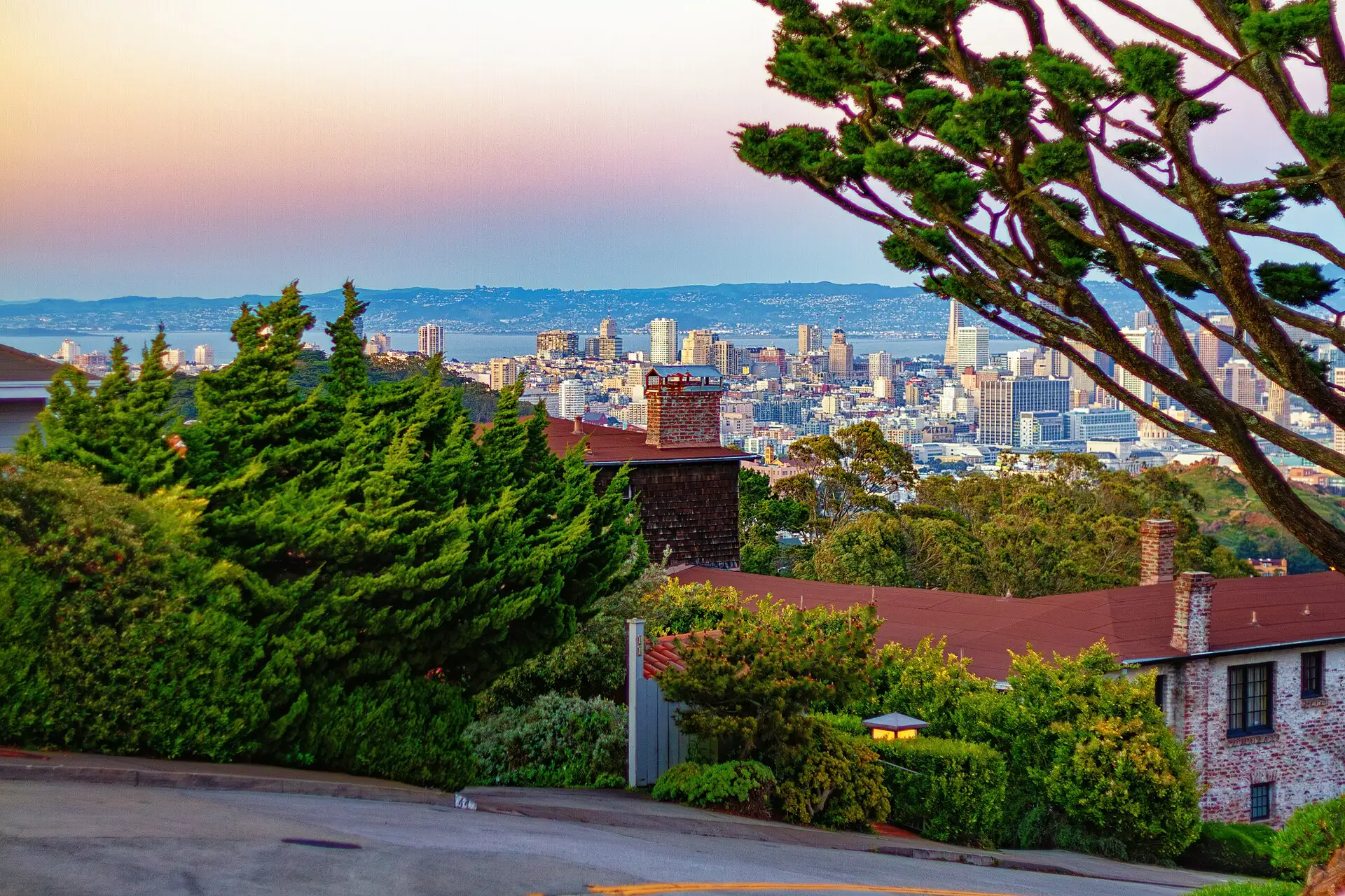 San Francisco skyline at sunset