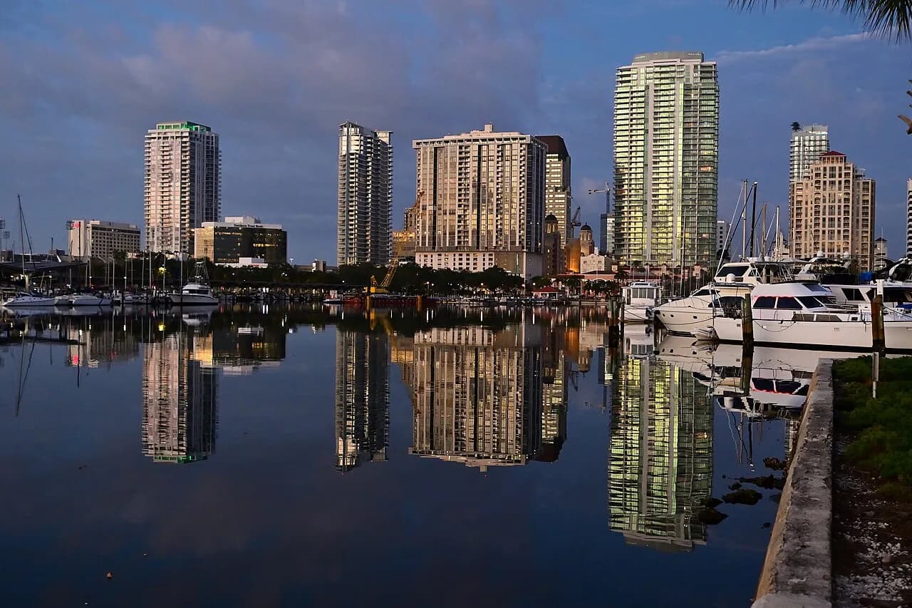 St. Petersburg, Florida skyline at sunrise