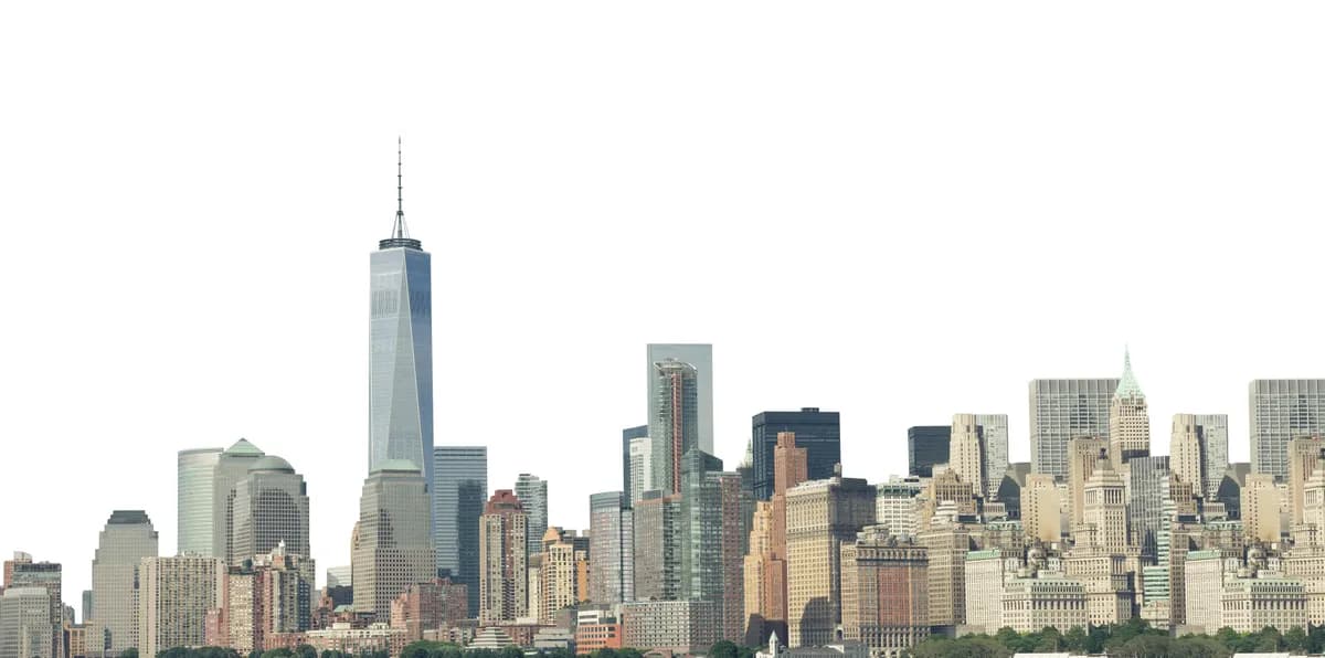 New York City skyline with the One World Trade Center tower