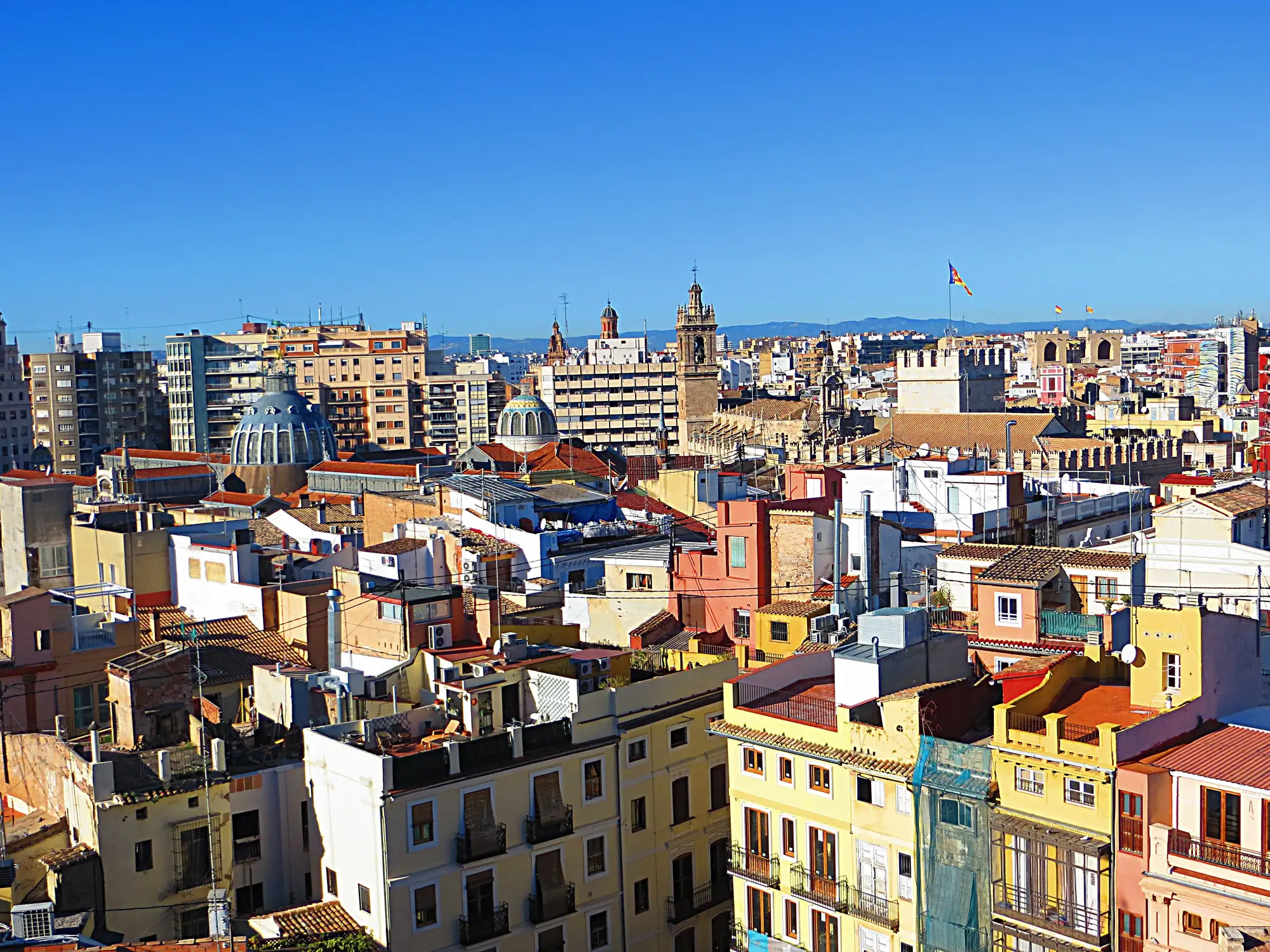 Panorama of Valencia's historic skyline