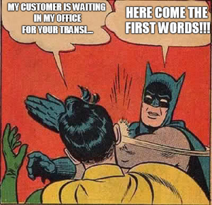 Batman meme about translation briefs