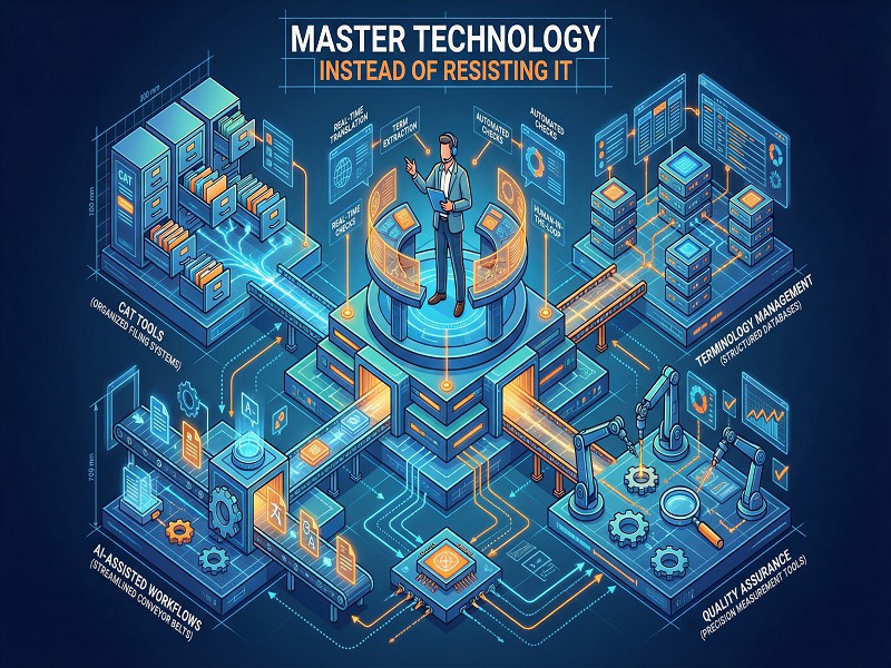 Translator mastering modern translation technology and CAT tools