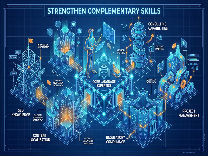 Translator building complementary skills in SEO and marketing