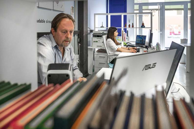 Michael Bastin in the BeTranslated office in Valencia, Spain