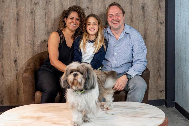 Michael Bastin with his family