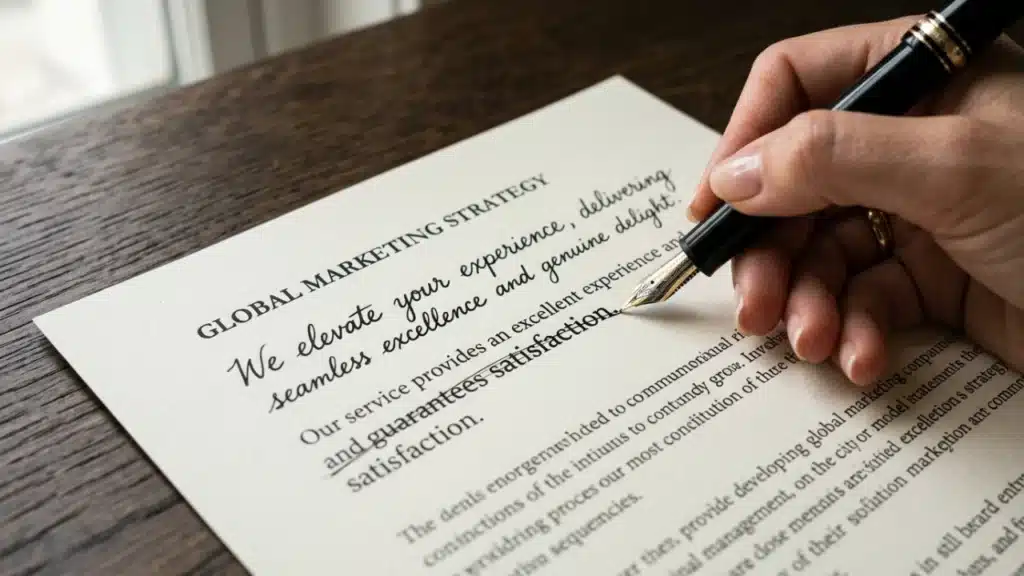 Professional marketing localization and transcreation services in action