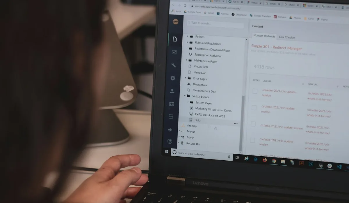 A close-up of someone reviewing an email header on a laptop screen