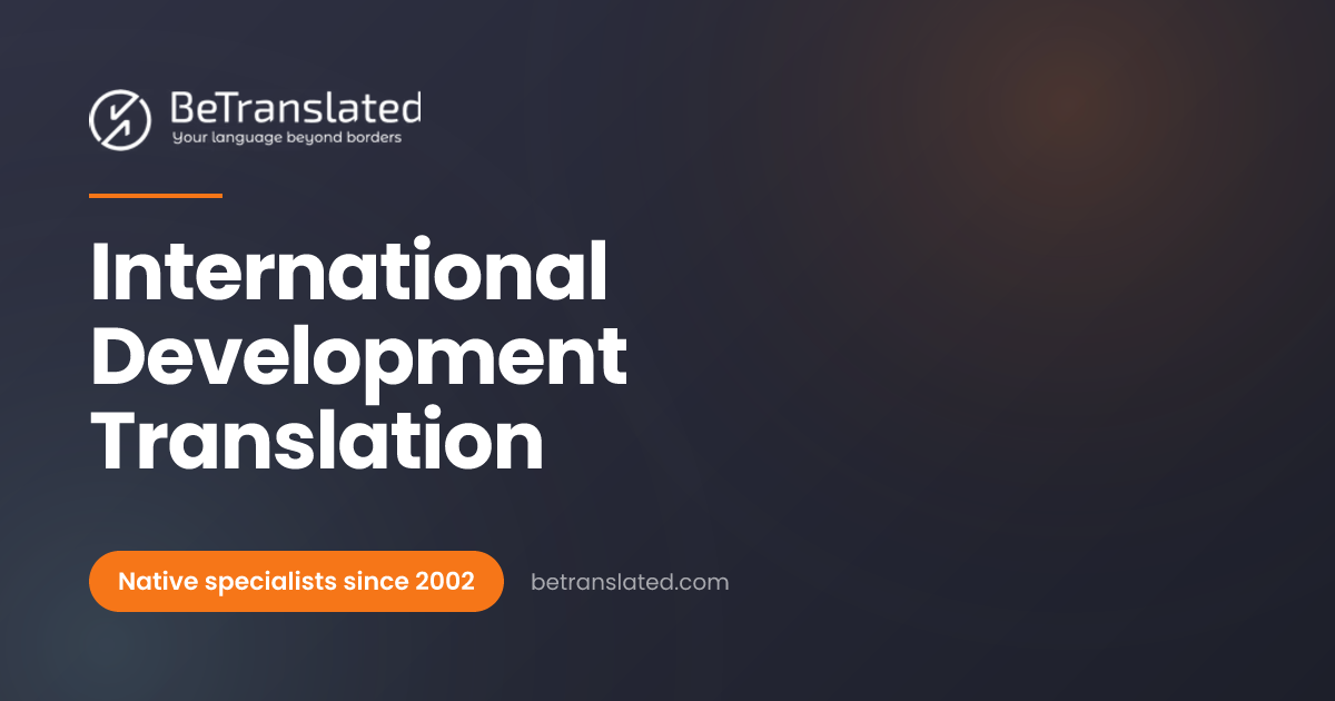 International Development Translation | BeTranslated